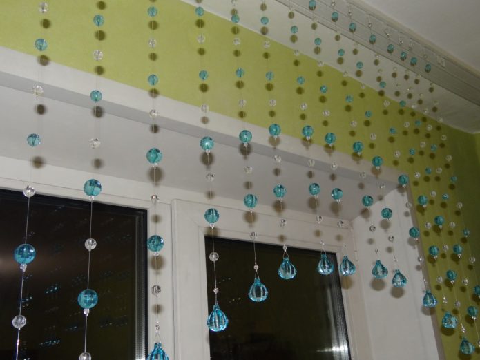 Rideau de perles court