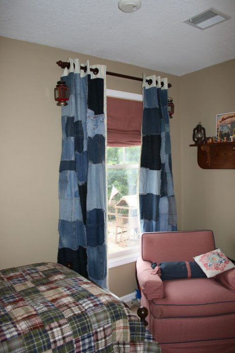 Rideaux de vieux jeans