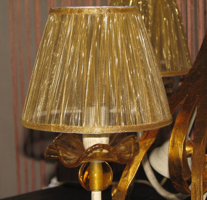 abat-jour en organza transparent