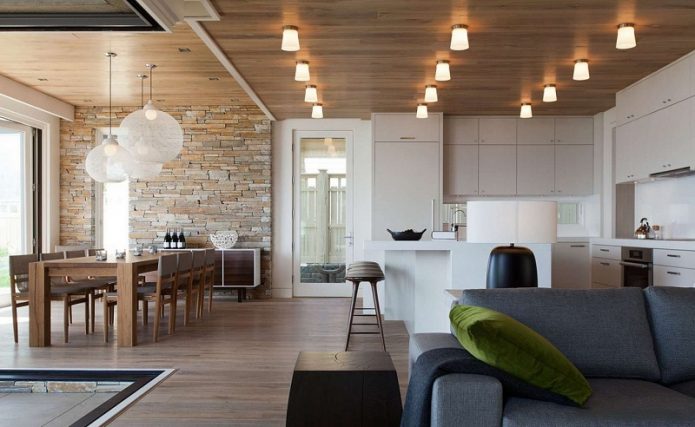 Stratifié au plafond