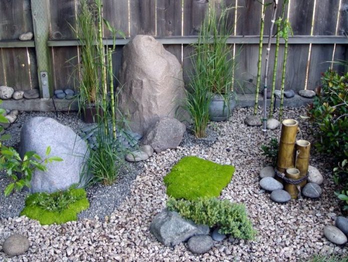 Jardin en pierre de style japonais