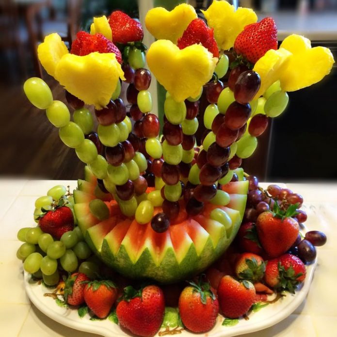 Bouquet de fruits à la pastèque