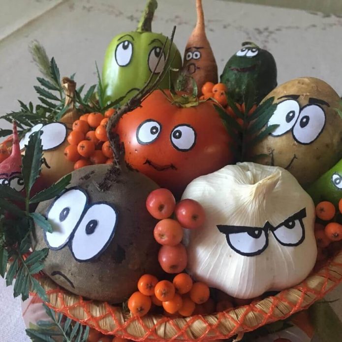 Une composition simple mais colorée de légumes