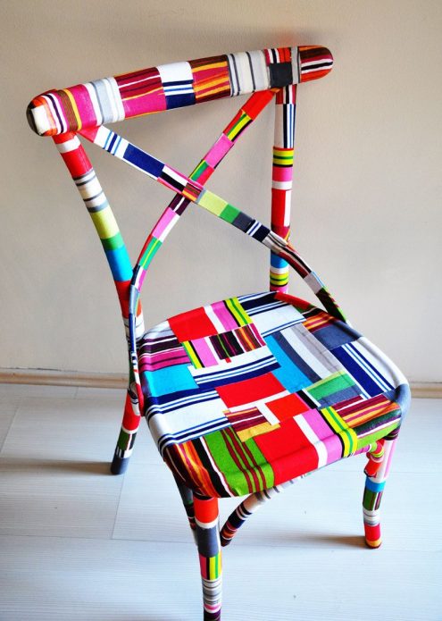 Chaise mise à jour patchwork