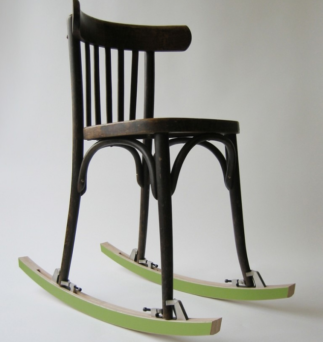 Fauteuil à bascule d'une vieille chaise