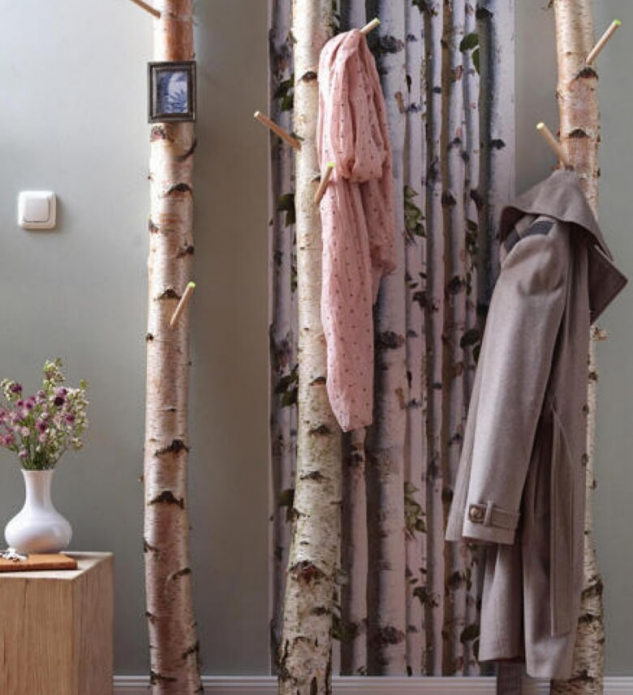 Cintre de troncs de bouleau