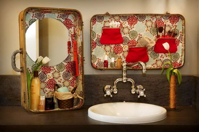 Organisateur de salle de bain fait maison