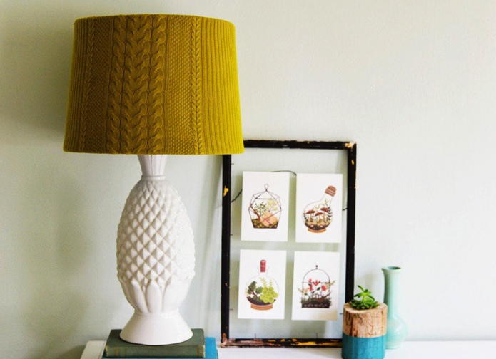 Abat-jour abat-jour d'un vieux pull