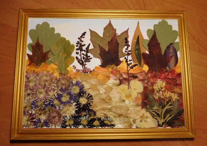 Paysage de feuilles d'automne