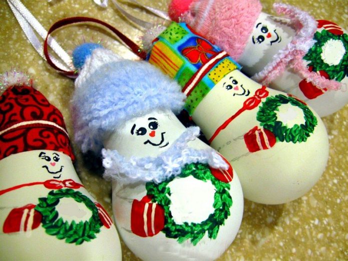 Bonhommes de neige jouets d'ampoules