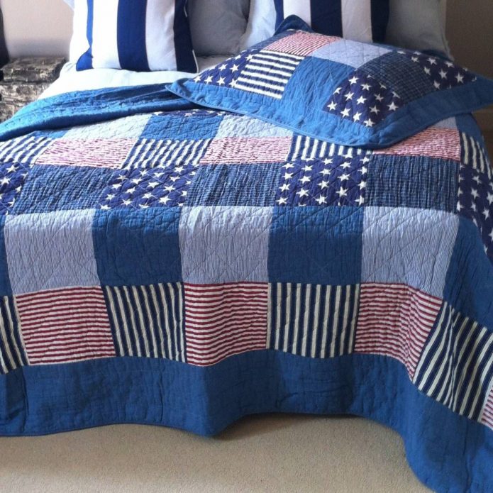 Couvre-lit spectaculaire de vieux jeans