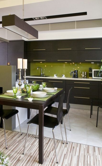 Plancher combiné dans la cuisine