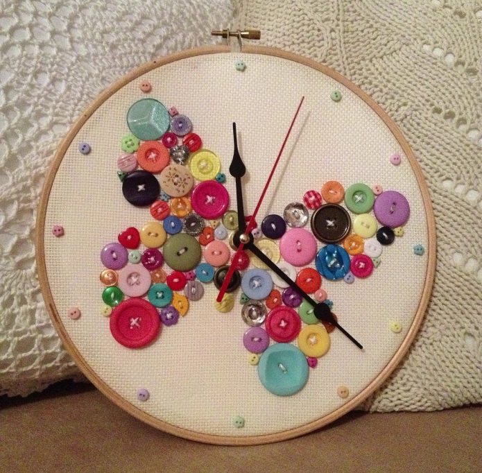 Horloge à cerceau de broderie