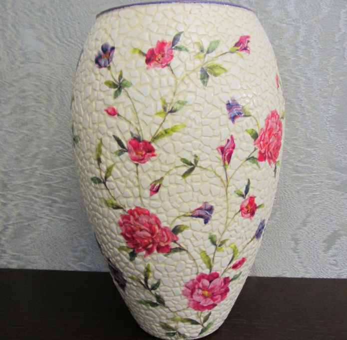 Décor vase coquillage