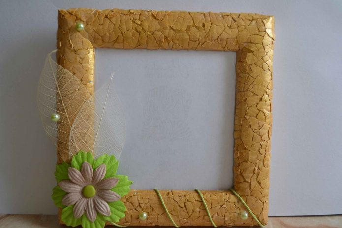 Cadre photo avec décor de coquille