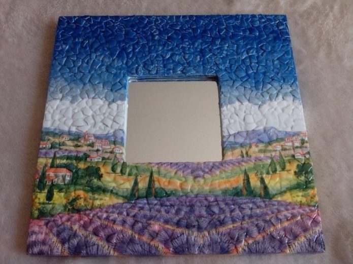 Cadre photo décoré de coquillages