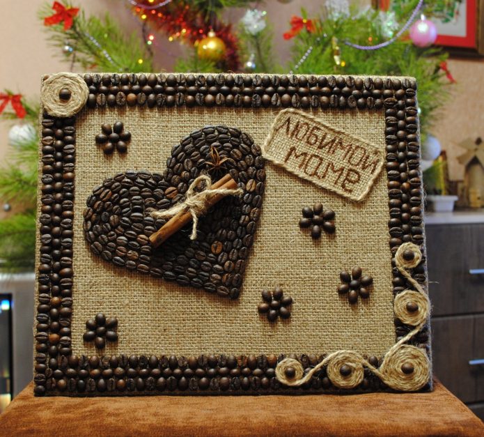 Panneau de grains de café