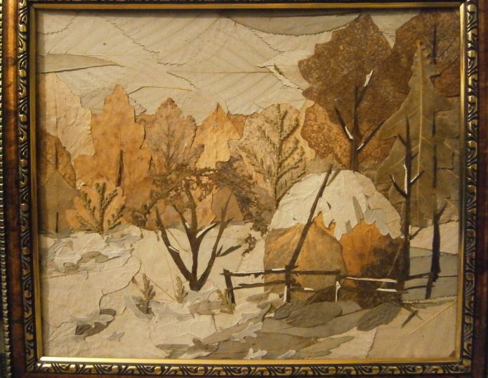 Paysage de feuilles d'automne