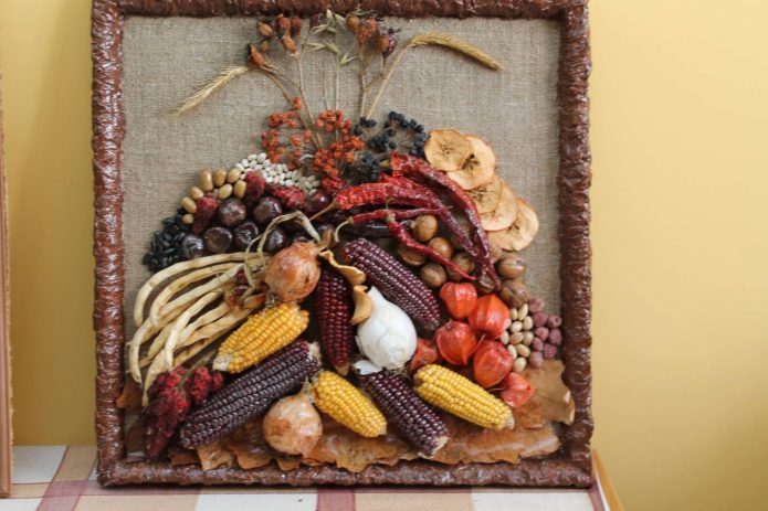 Composition d'automne des produits